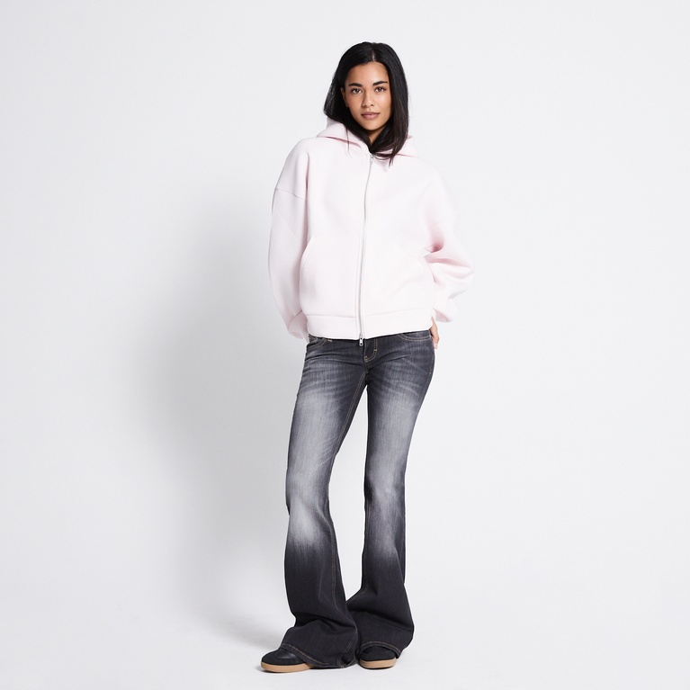Boxy scuba zip hoodie "Lumi"